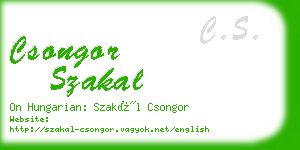 csongor szakal business card